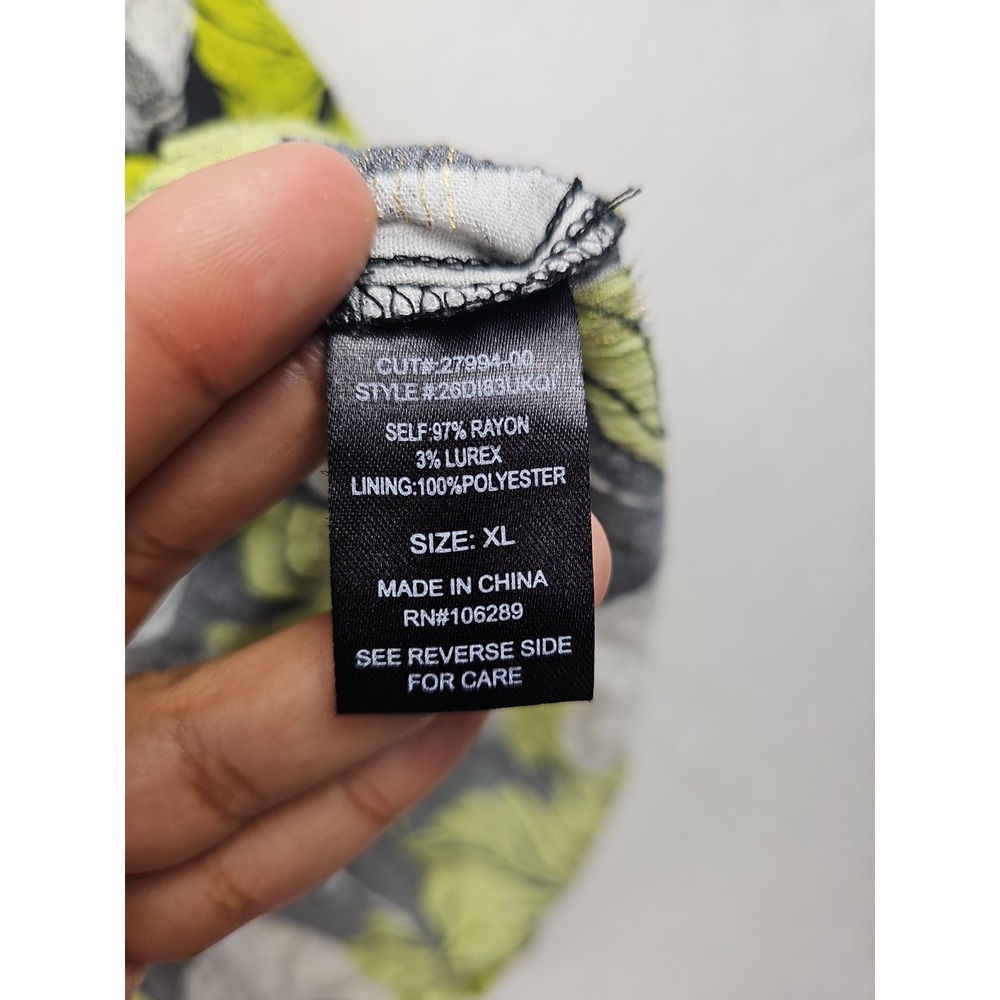 Trixxi Women's Tropical Maxi Dress Green Sz XL  Sleeveless Boho Sundress - Picture 4 of 10
